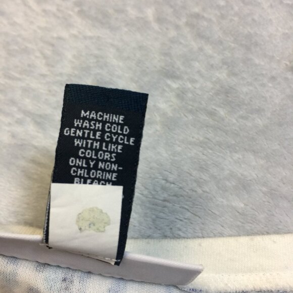 Karen Scott Blouse Shirt Top Sz PXL Womans Petite Blue White Printed 3/4 Sleeve - Picture 5 of 13